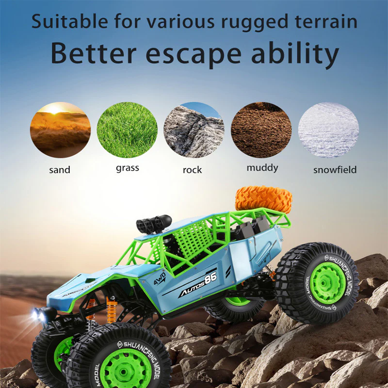 1/8 Remote Control Car 2.4G Alloy Climbing Car 4WD Off-road Vehicle For Kids - Image 5