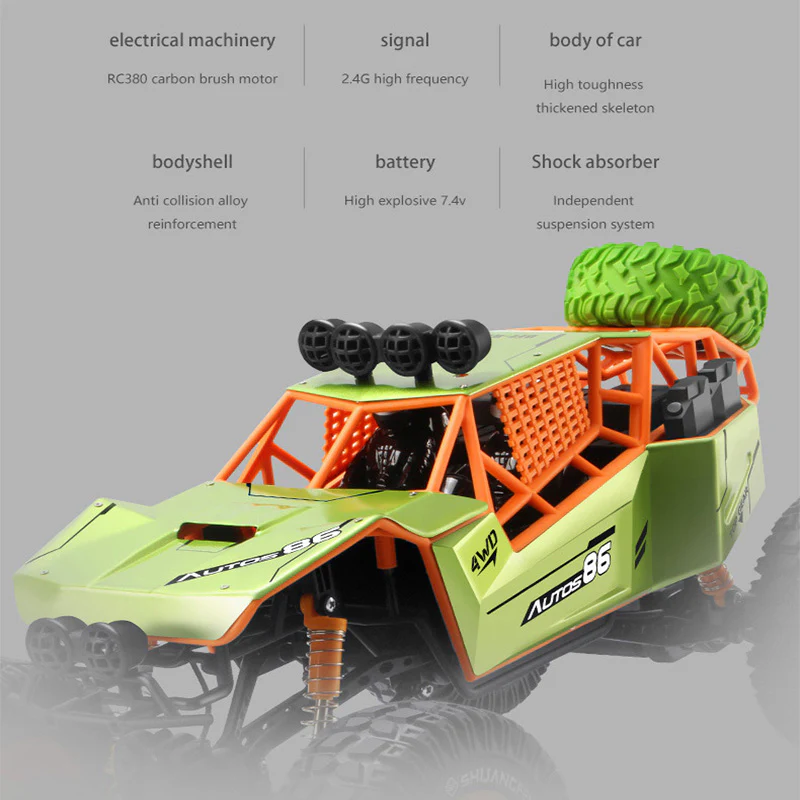 1/8 Remote Control Car 2.4G Alloy Climbing Car 4WD Off-road Vehicle For Kids - Image 8
