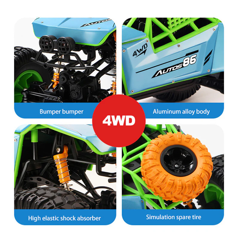1/8 Remote Control Car 2.4G Alloy Climbing Car 4WD Off-road Vehicle For Kids - Image 9