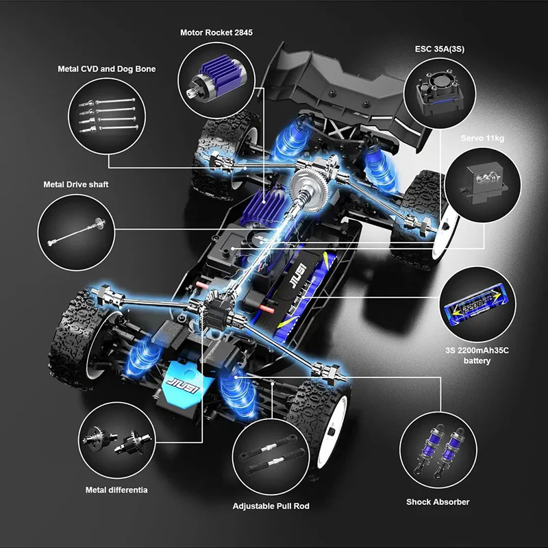 1/12 Brushless RC Cars 50mph Hobby Fast Off-road Drift Car 4WD Racing RC Truck Holiday Toys - Image 3