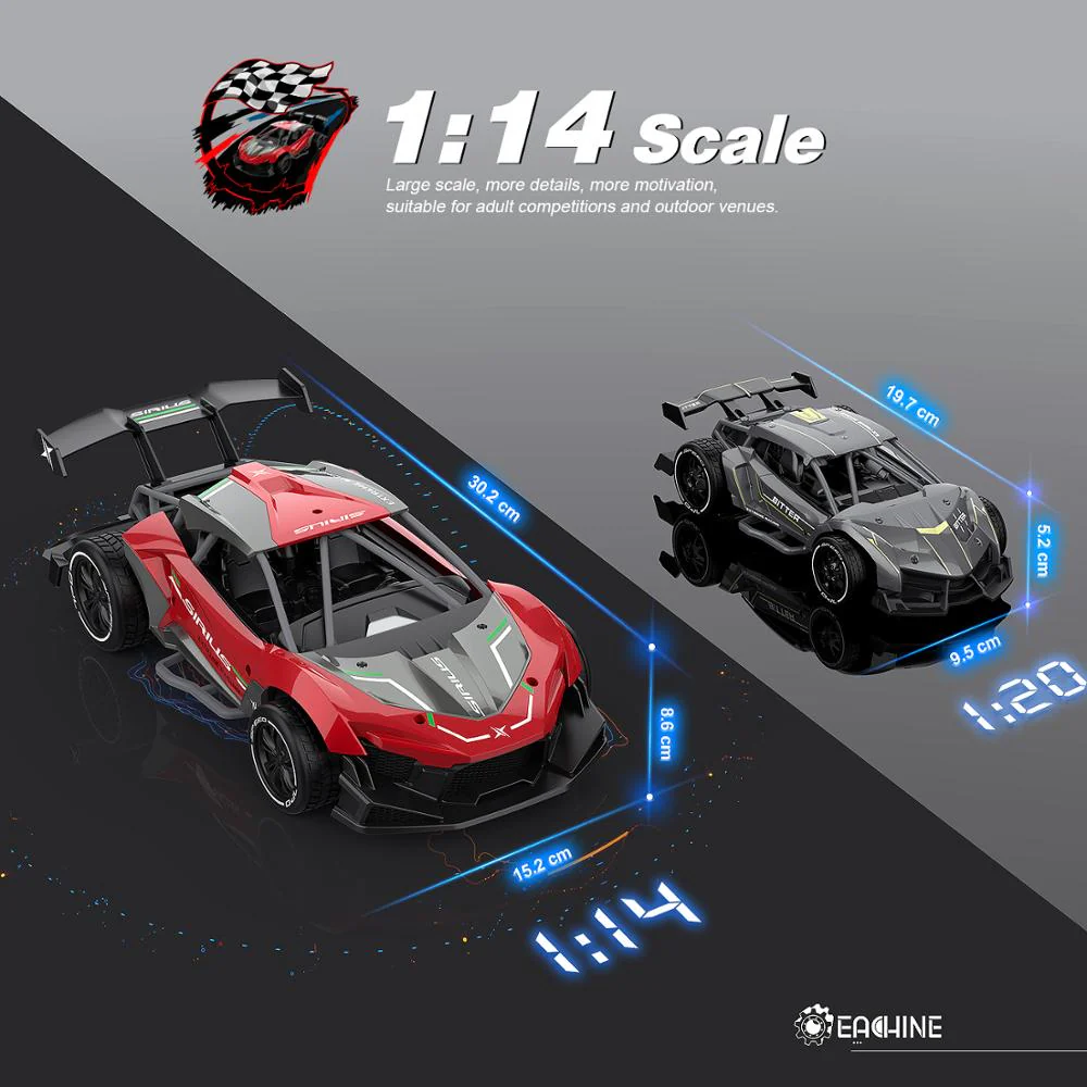 1/14 2.4GHZ 4CH High Frequency Alloy Remote Control High-speed Moter RC Racing Car - Image 6