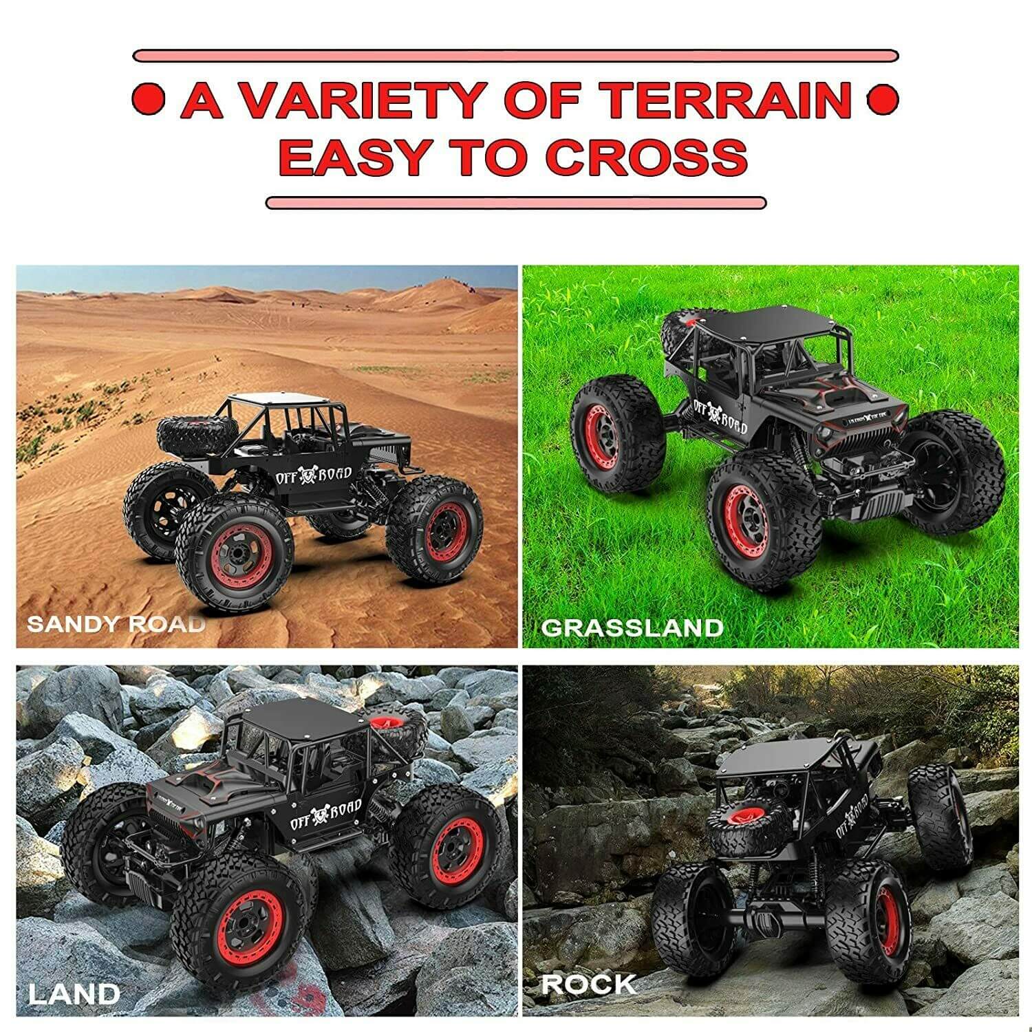 RC Car 2.4G Off-Road Remote Control Truck Alloy Shell High Speed Monster Toys - Image 4