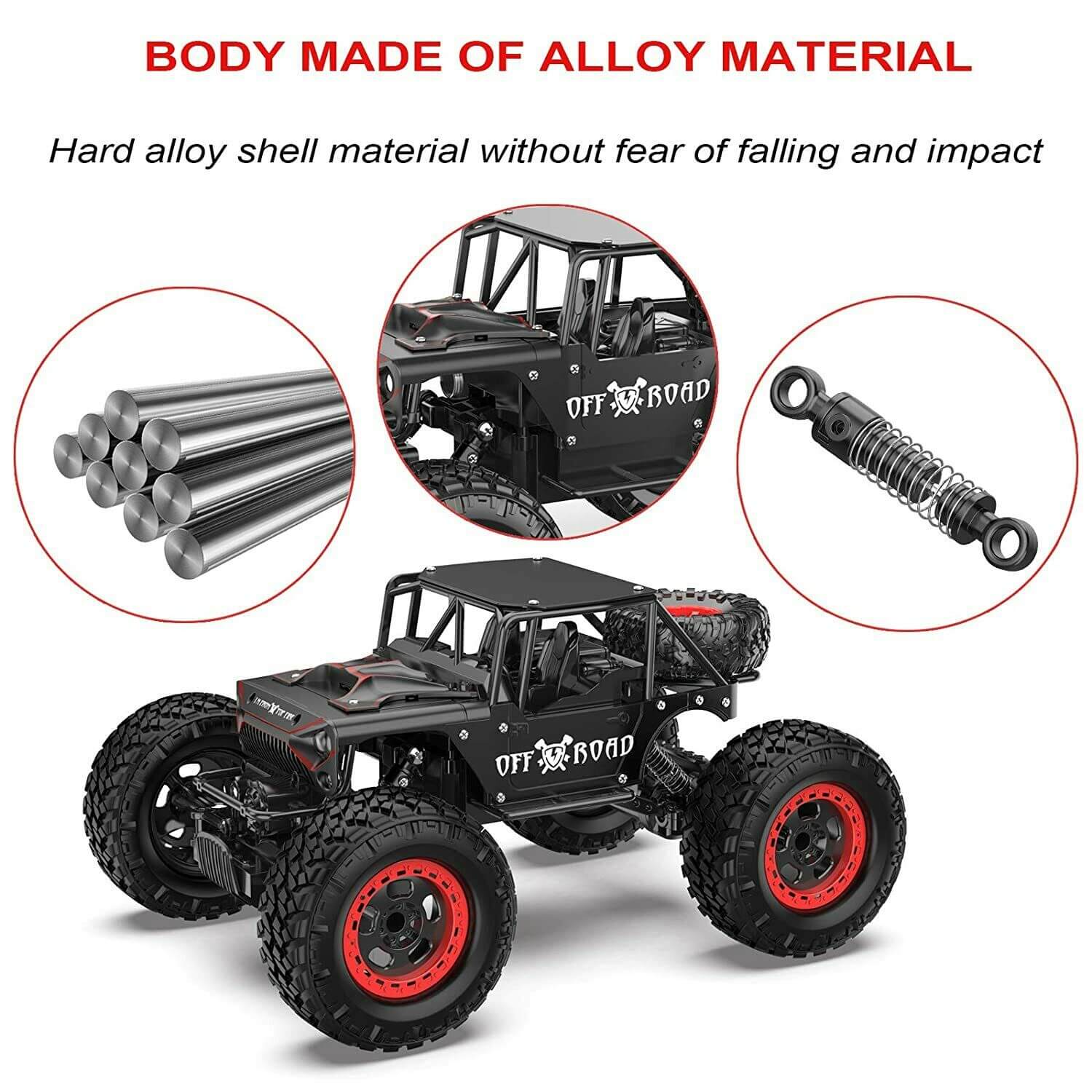 RC Car 2.4G Off-Road Remote Control Truck Alloy Shell High Speed Monster Toys - Image 5