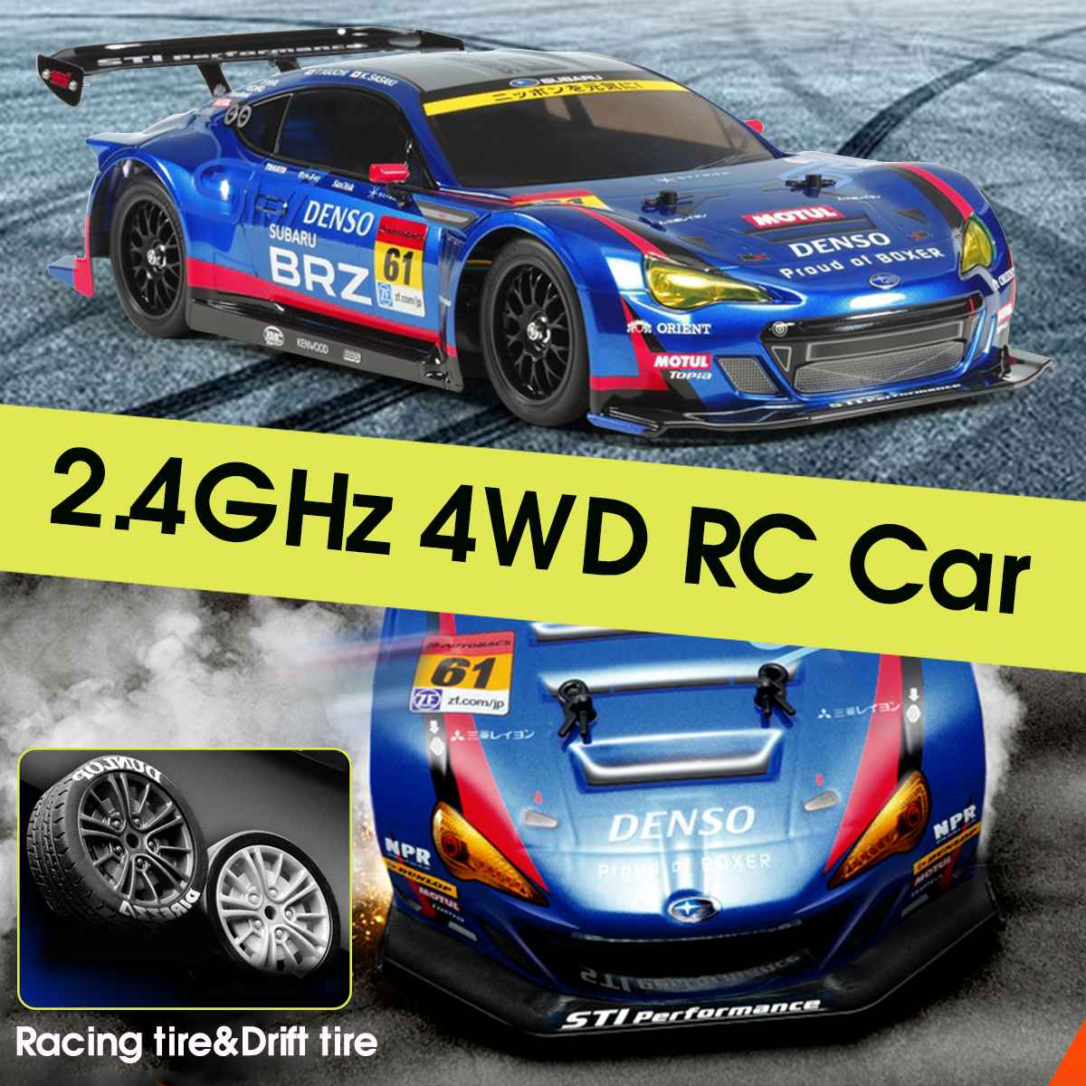 Drift RC Car 1:16 GTR Racing Vehicle High Speed Remote Control Subaru Brz Sport Car for Kids Adults - Image 3