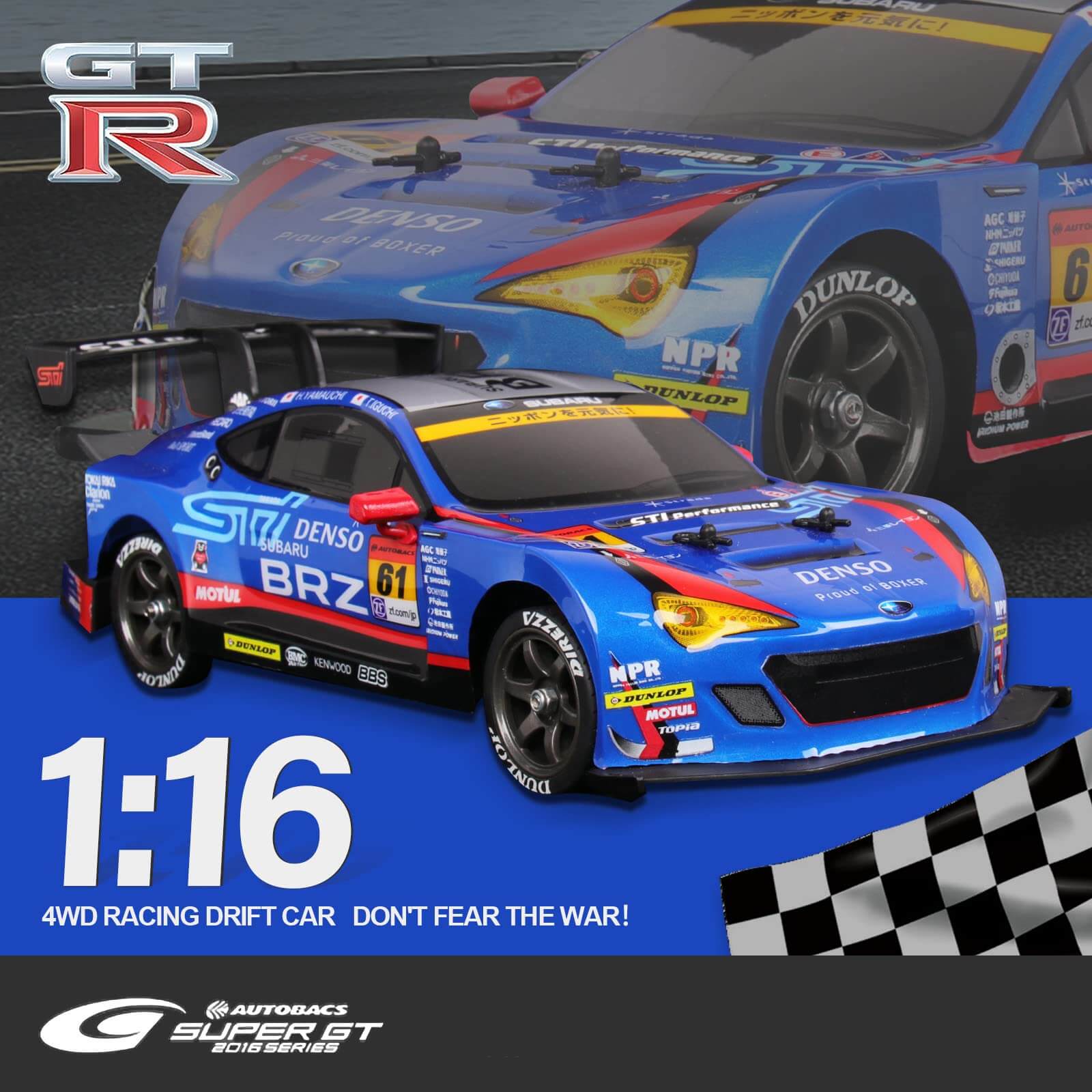 Drift RC Car 1:16 GTR Racing Vehicle High Speed Remote Control Subaru Brz Sport Car for Kids Adults - Image 7