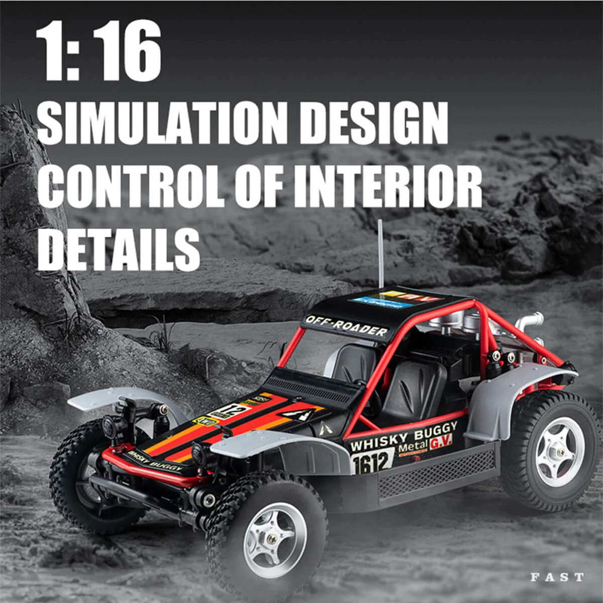 1/16 Simulation RC Car 4WD High Speed Off-Road Vehicle Special Assault Vehicles - Image 3