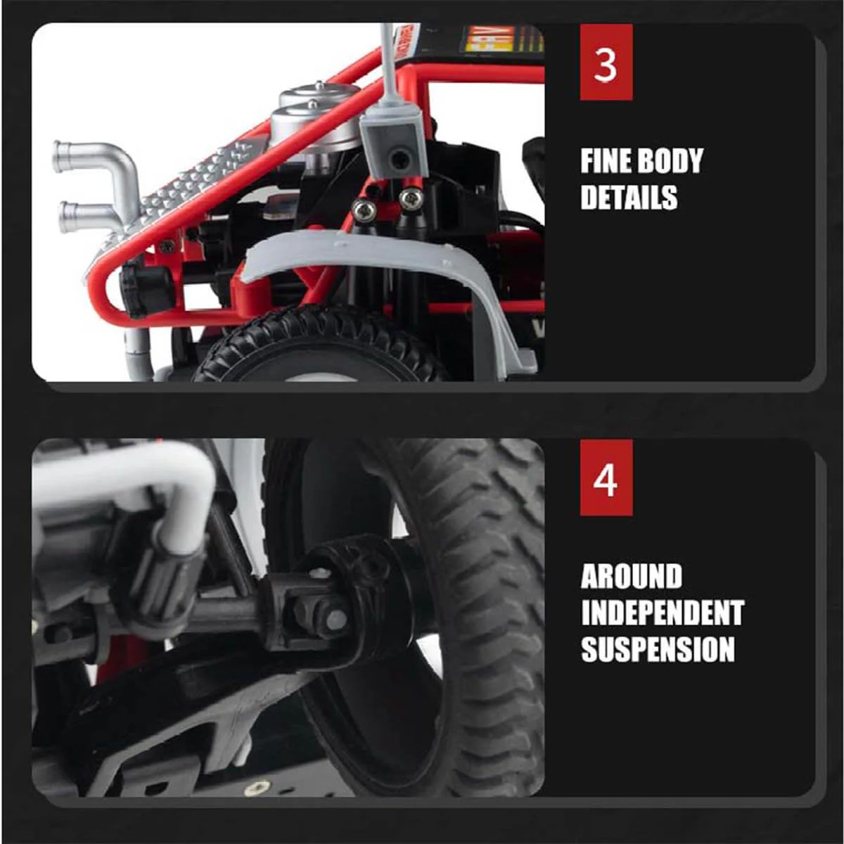 1/16 Simulation RC Car 4WD High Speed Off-Road Vehicle Special Assault Vehicles - Image 8