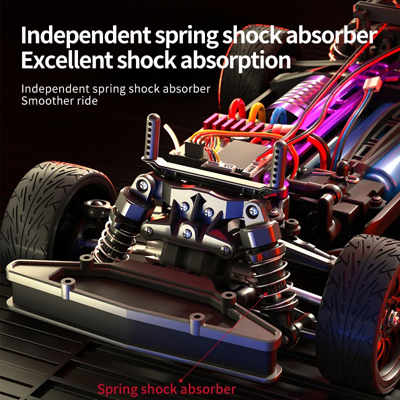 1/16 RC Drift Car 2.4G Remote Control Racing Car with LED Lights 4WD Brushed/Brushless Car - Image 4