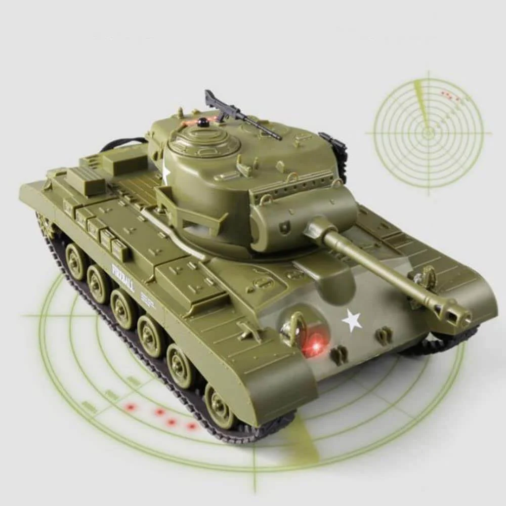 RC Battle Tanks Sherman M4A3 US Medium Tank IR Battle Panzer with Sound & Light - Image 13