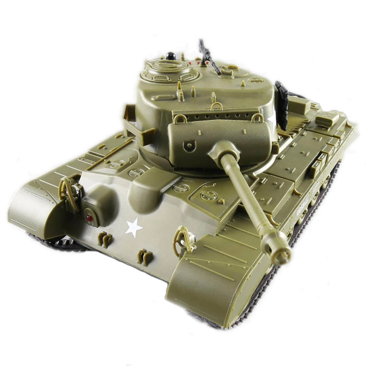 RC Battle Tanks Sherman M4A3 US Medium Tank IR Battle Panzer with Sound & Light - Image 3