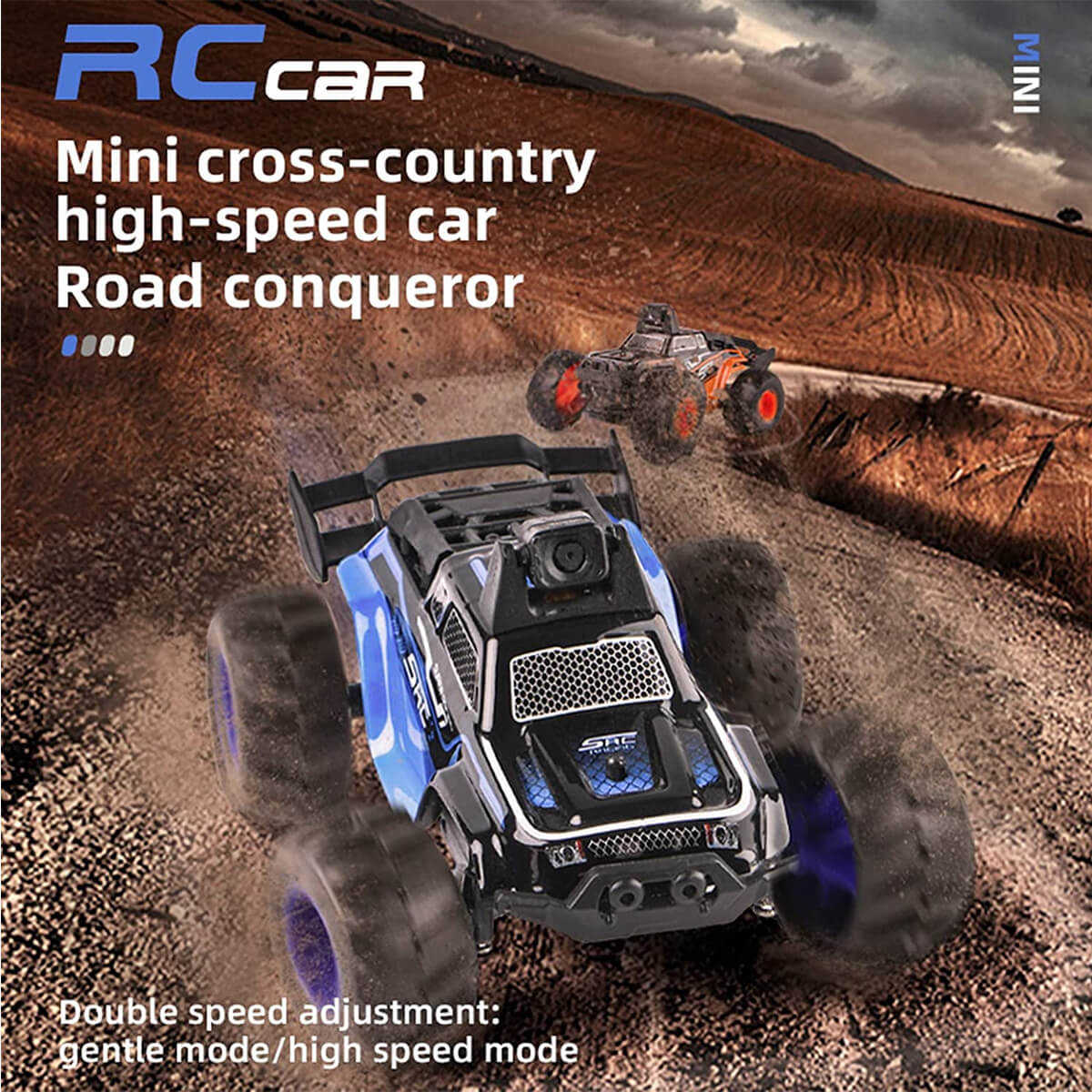 1/32 Mini Remote Control Car with HD Wifi Camera 2.4Ghz Off-Road RC Vehicle Dual Mode Control - Image 5