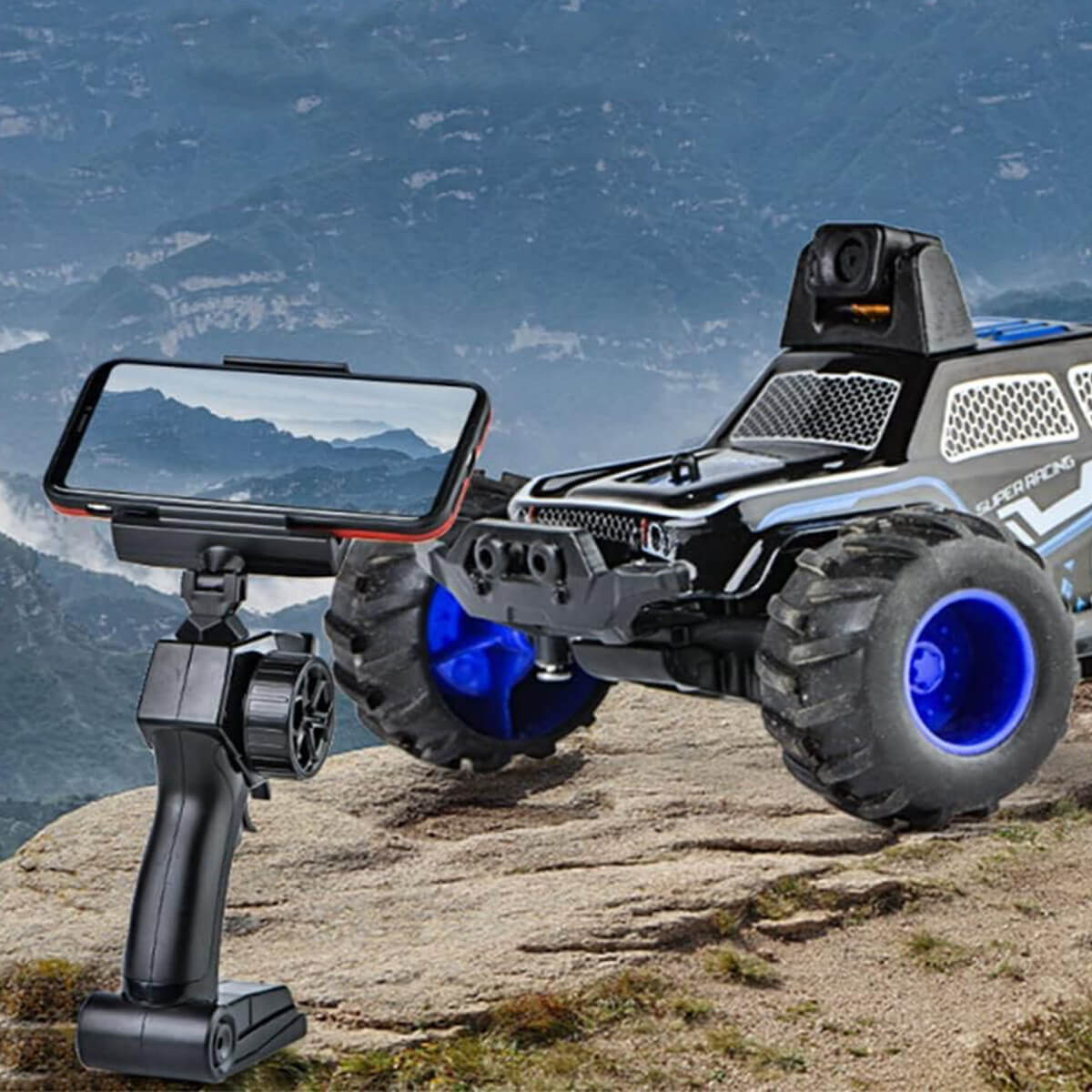 1/32 Mini Remote Control Car with HD Wifi Camera 2.4Ghz Off-Road RC Vehicle Dual Mode Control - Image 7