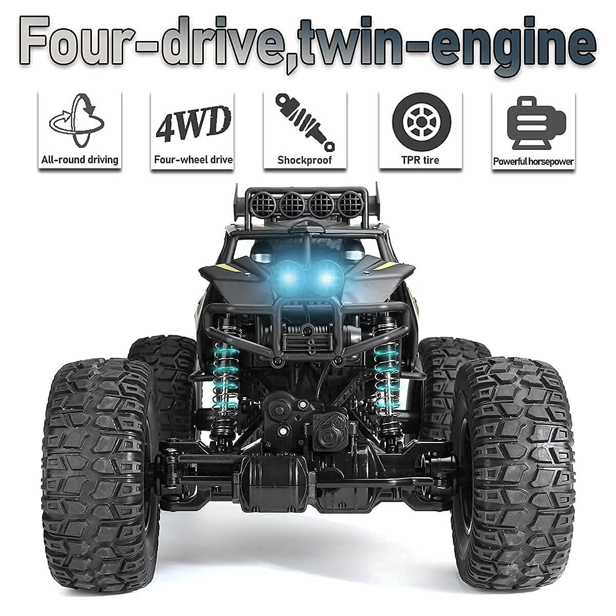 1/8 Large RC Car 4WD Remote Control Monster Truck Rock Crawler Climbing Buggy - Image 11