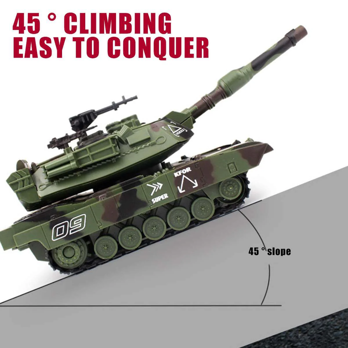 Kids RC Battle Tank 10.5'' Remote Control Tanks All Terrains Crawler - Image 9