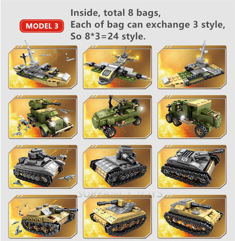 Technic Iron Empire Tank Building Blocks Set Weapon War Chariot Creator Army WW2 Soldiers Kids Toys - Image 5
