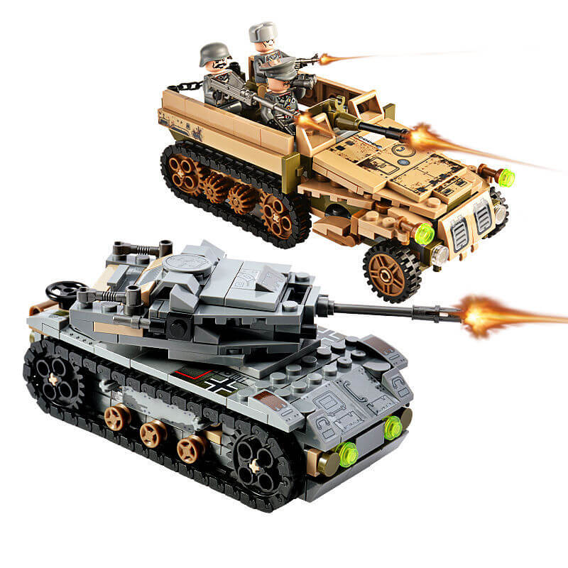 Empires of Steel WWII Battle Bricks Army Sets with 8 Free Minifigures Sets - Image 6