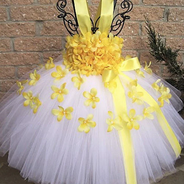 Flower Girl Tulle Flower Fairy Princess Dress Wedding Birthday Party For 1-14Y - Image 3