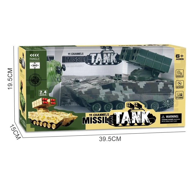 11CH Remote Control Tank 2.4G Battle Soft Bullet Tank Missile Vehicle Electric Armored Tank Toy - Image 7