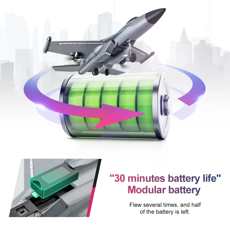 12.4'' RC G1 Fighter Jet Remote Control EPP Airplane 2.4GHz RC Aircraft for Kids and Beginners - Image 11