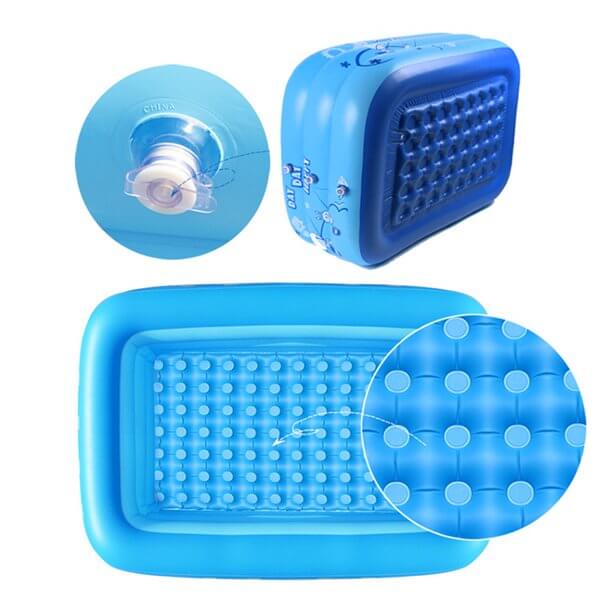 120CM Children Inflatable Swimming Pool Baby Kid Home Outdoor Square Bathing Tub - Image 4