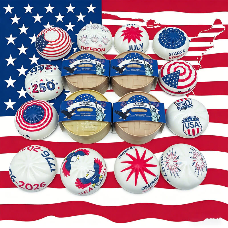 12pcs Dumpling Squishy Toy with Steamer Box 250th Anniversary Edition Blind Box Toy For Kids and Adults - Image 2