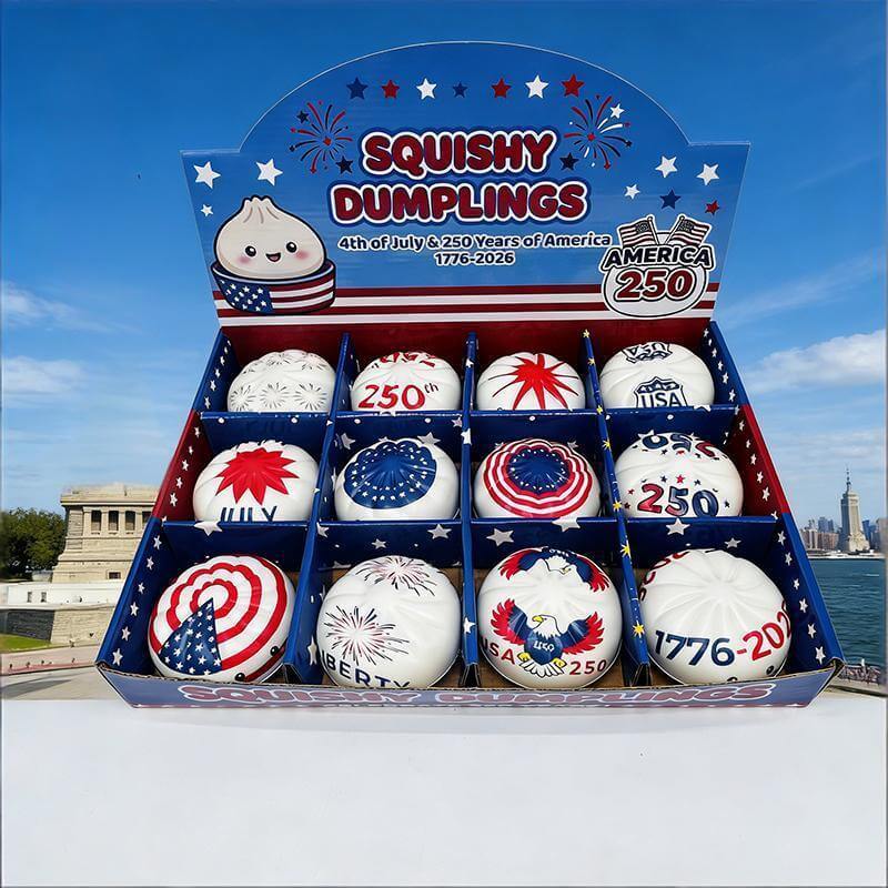 12pcs Dumpling Squishy Toy with Steamer Box 250th Anniversary Edition Blind Box Toy For Kids and Adults - Image 3