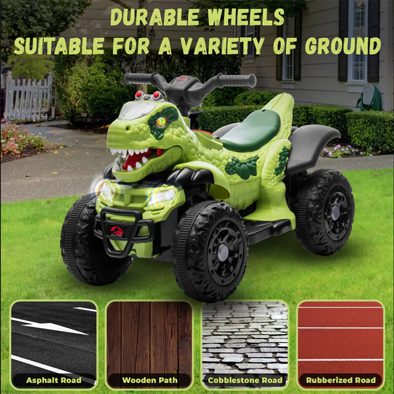 12V Dinosaur Ride-on Car Dual Drive ATV Electric Ride On Toys for Boys and Girls - Image 11