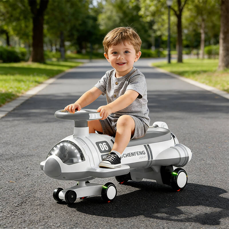 12V Electric Wiggle Car Kids Soft Start Ride On Car with Music Light For Indoor Outdoor - Image 11