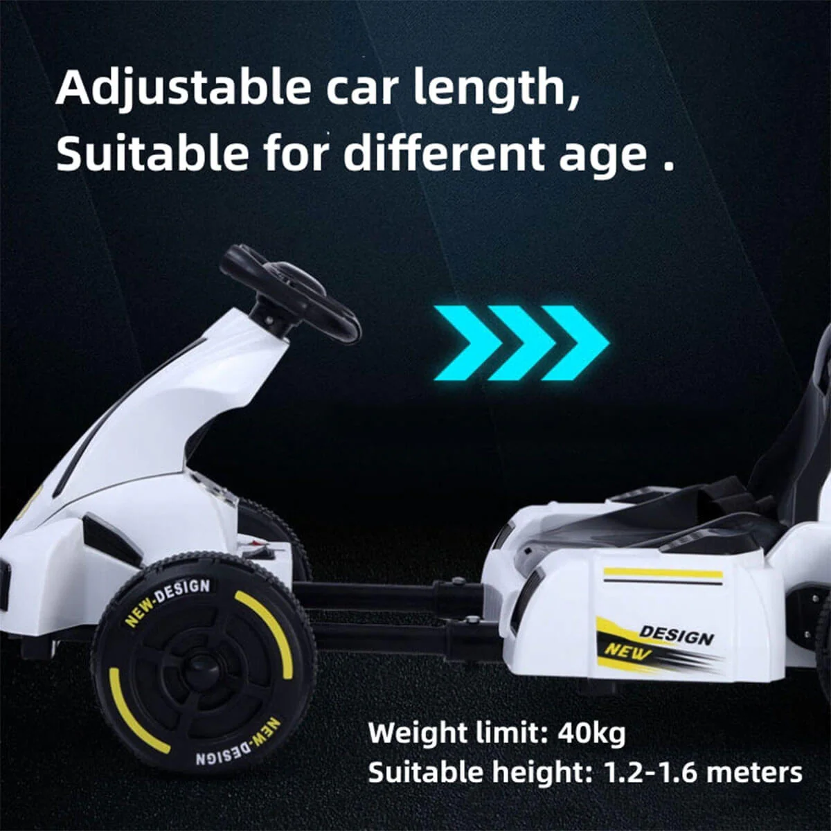 12V Kids Electric Go Kart with Remote Dual Drive Drift Car Ride on Cars with Adjustable Body For Boys Girls - Image 4