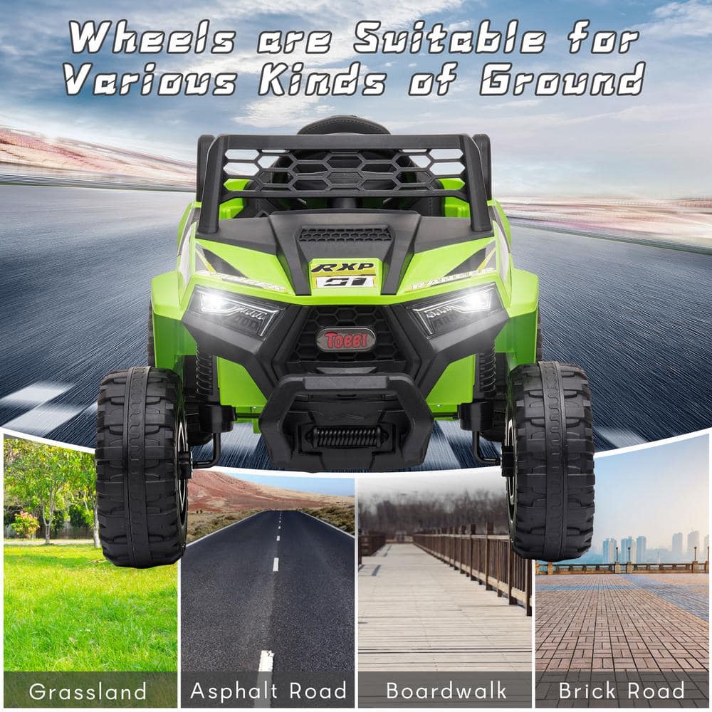 12V Kids Ride On Car Electric UTV Car Single Seat with a Safety Belt Front LED Lights and Horn - Image 4