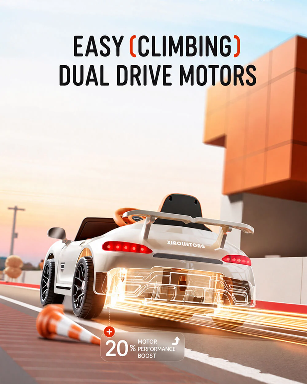 12V Ride On Car with Remote Control 2WD 3 Modes Electric Car For Kids 18 Months-6 Years - Image 3