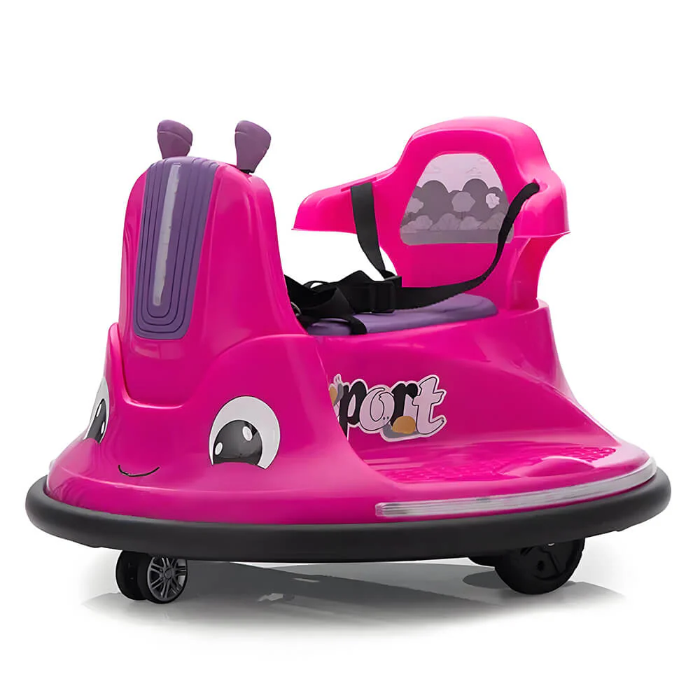 12V Kids Electric Bumper Car with Remote Snail-Shaped Ride On Car with Flashing Lights Music - Image 7