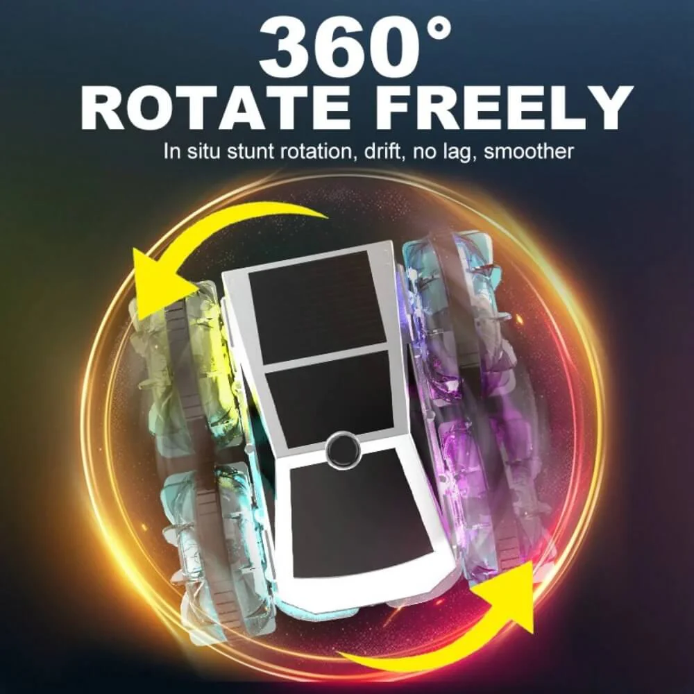 2.4G Amphibious RC Car 360° Stunt Car Colorful Wheel Off-Road Car Children's Toy - Image 4
