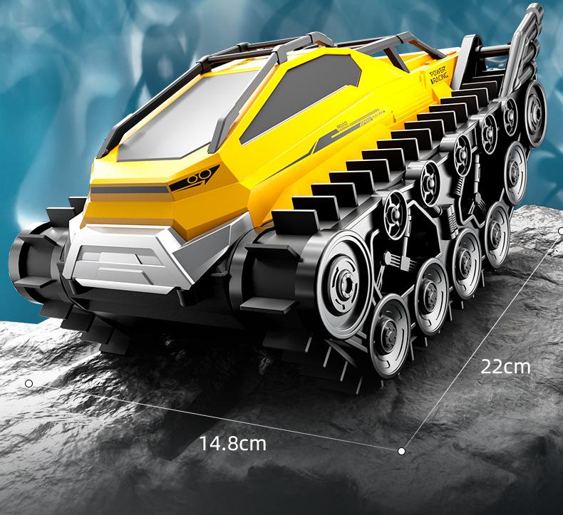 2.4G Amphibious RC Tank All-terrain Tracked Tank Waterproof Dual Control Armored Car - Image 9