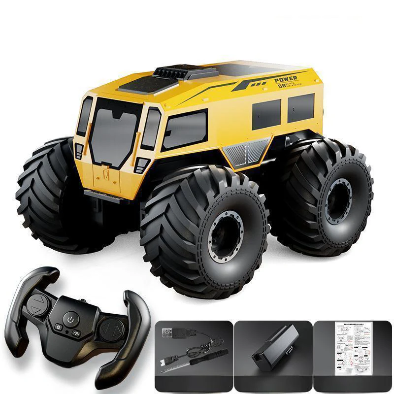 2.4G Amphibious Remote Control Car All-terrain Climbing Off-road Vehicle 360° Drift Racing Toy