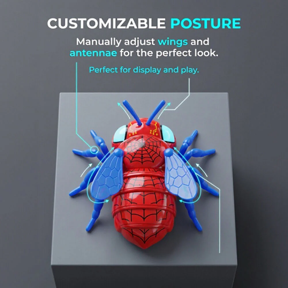 2.4G RC Robot Spider Wall Crawler Dual-Mode RC Toy with Customizable Posture and RGB LED Eyes - Image 7