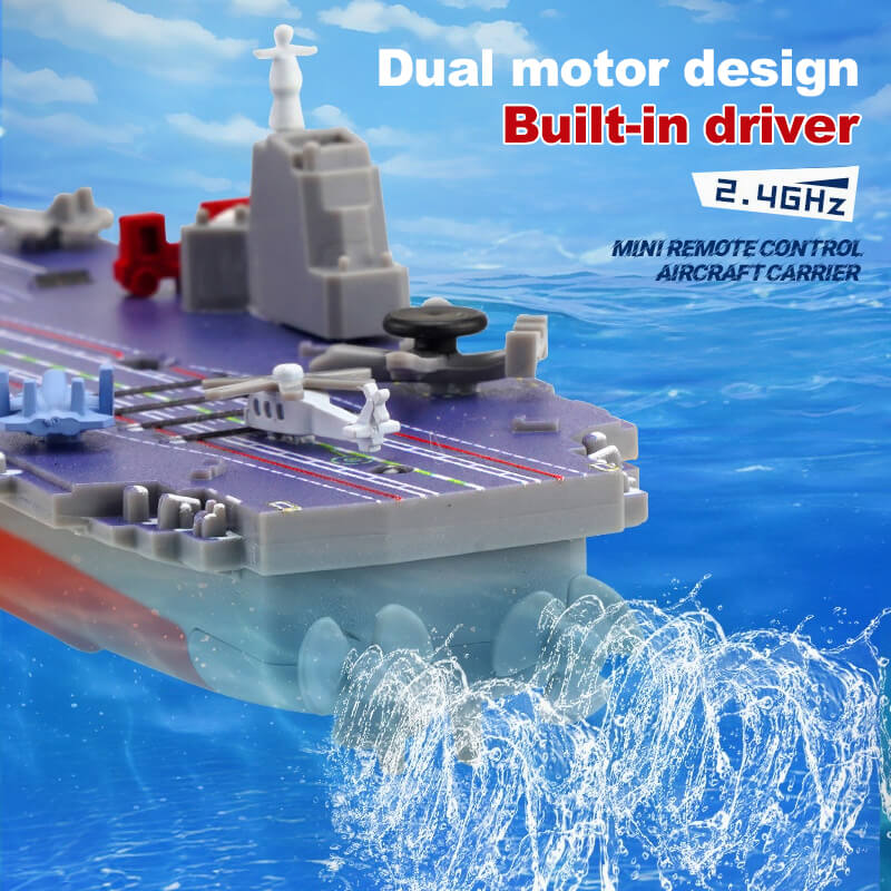 2.4G RC Aircraft Carrier Wireless Remote Control Boat Mini Aircraft Model Kids Toys - Image 2