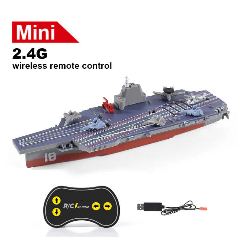 2.4G RC Aircraft Carrier Wireless Remote Control Boat Mini Aircraft Model Kids Toys - Image 6