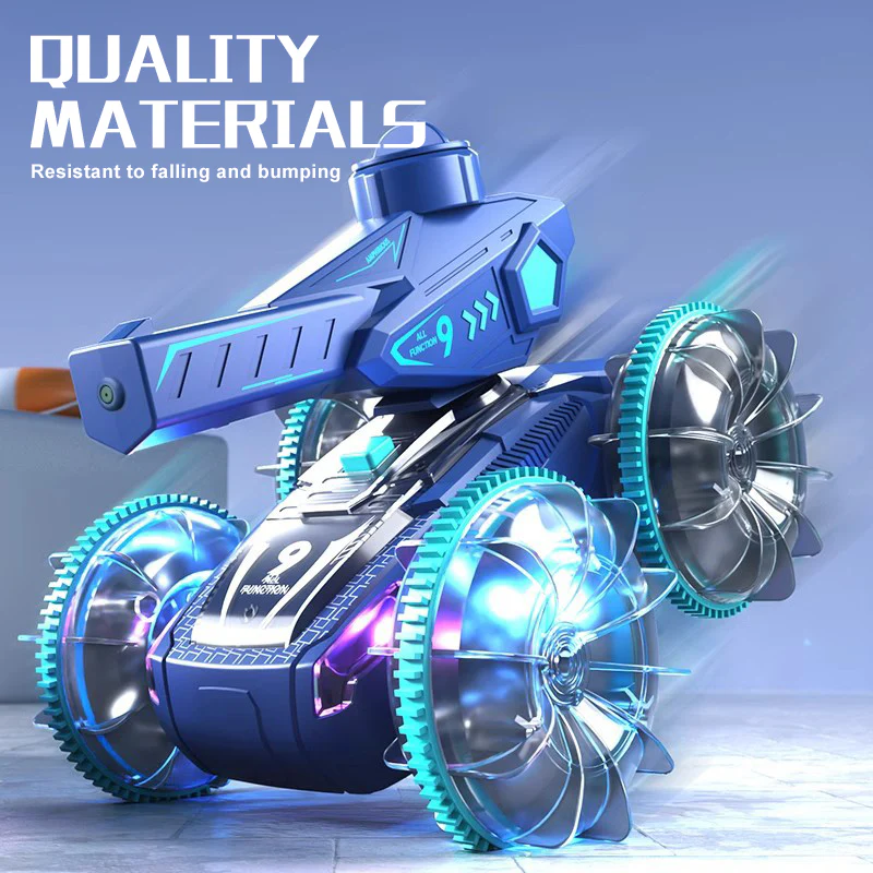 2.4G RC Amphibious Car 4WD Water Gun Vehicle Waterproof RC Tank With Light - Image 6