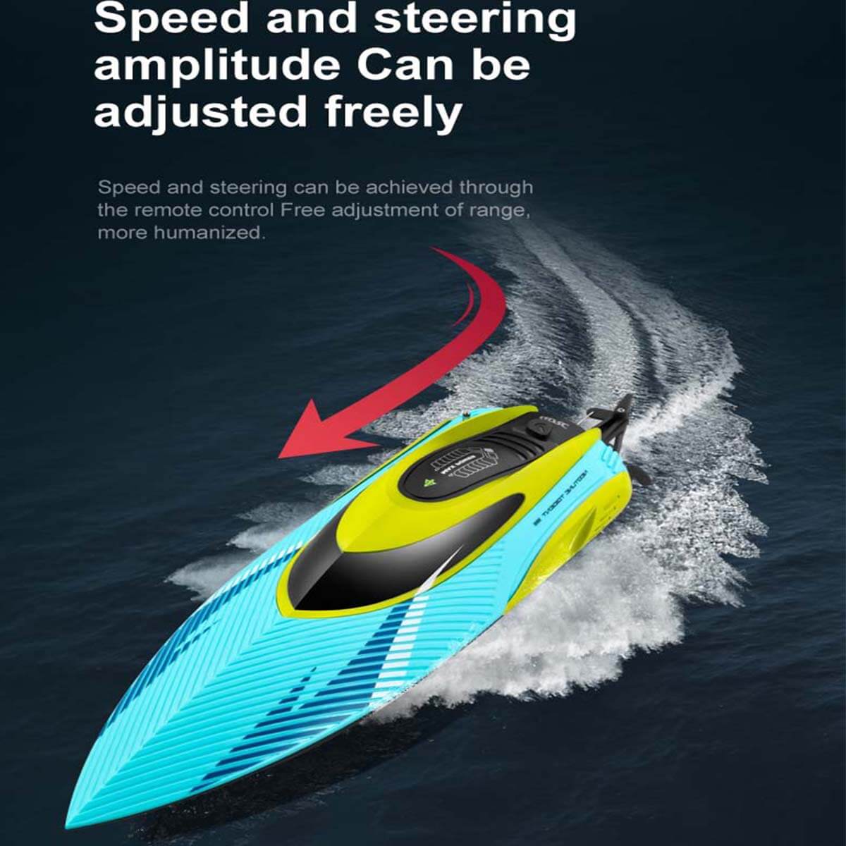 2.4G RC Boat Outdoor Racing Boat Waterproof Fast Electric Remote Control Boats With LED Light - Image 10