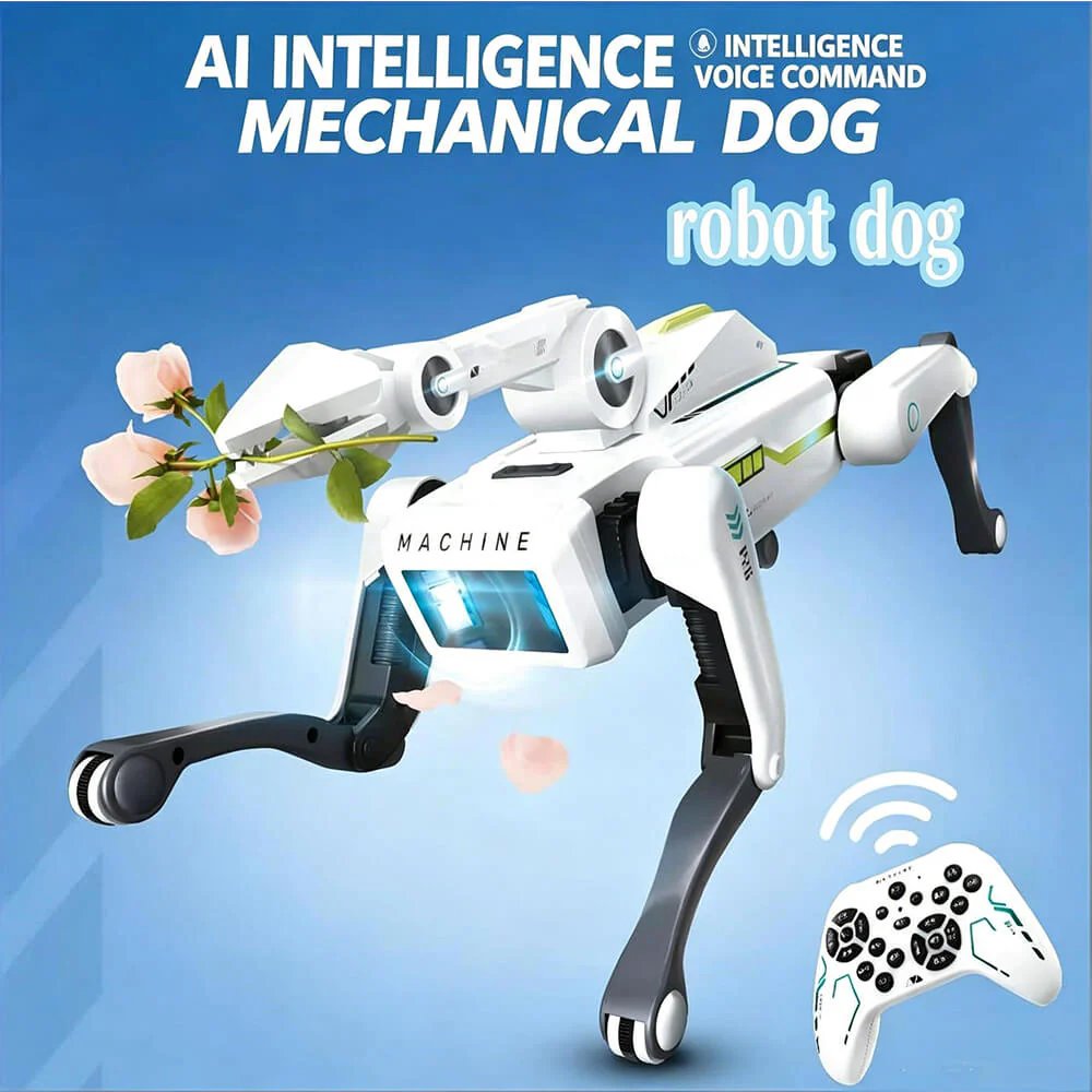 2.4G RC Robot Dog with Gripper Arm AI Smart Mechanical Toy Programmable Stunt Robot Pet for Kids - Image 2