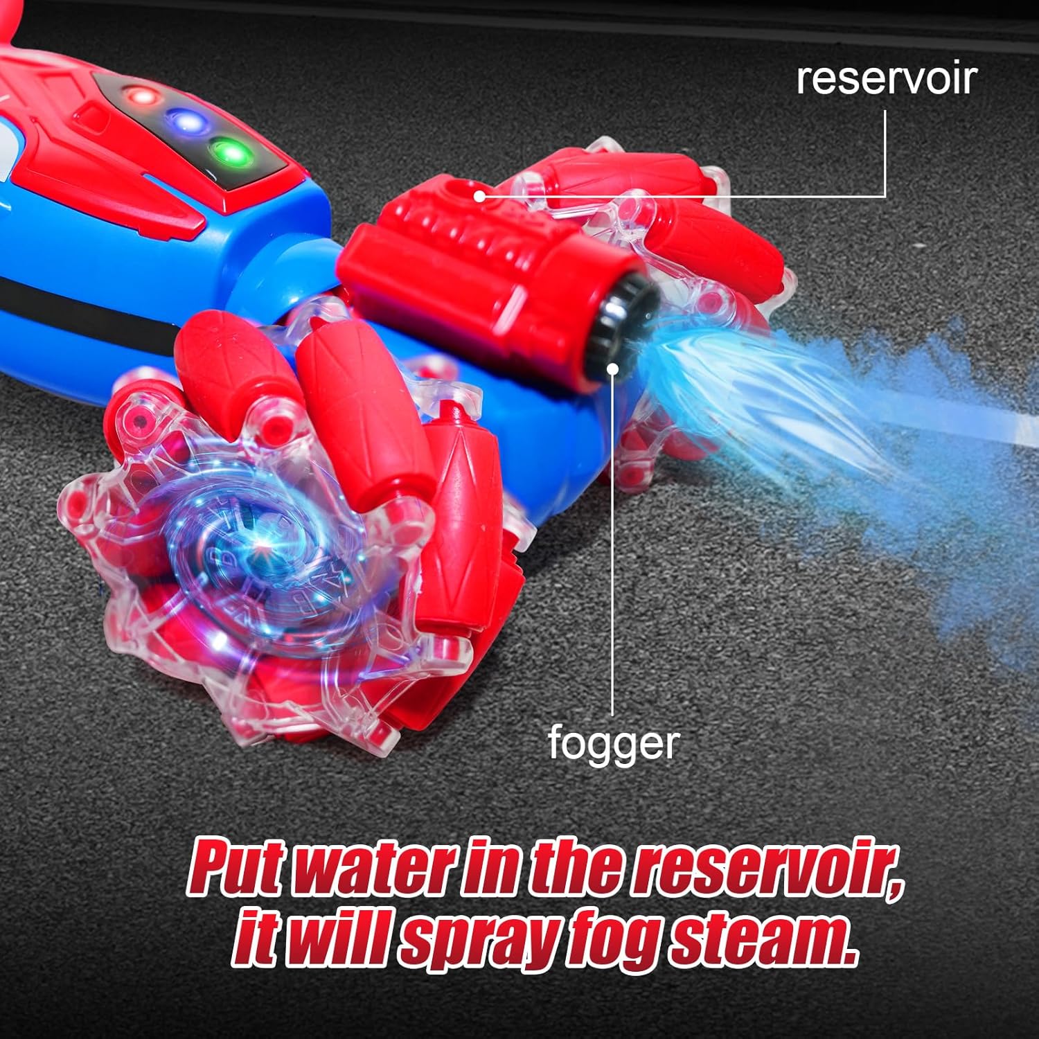 2.4G RC Stunt Car 360° Rotation 4WD Twist Spray Car Dual Control Climbing Car With Light - Image 7