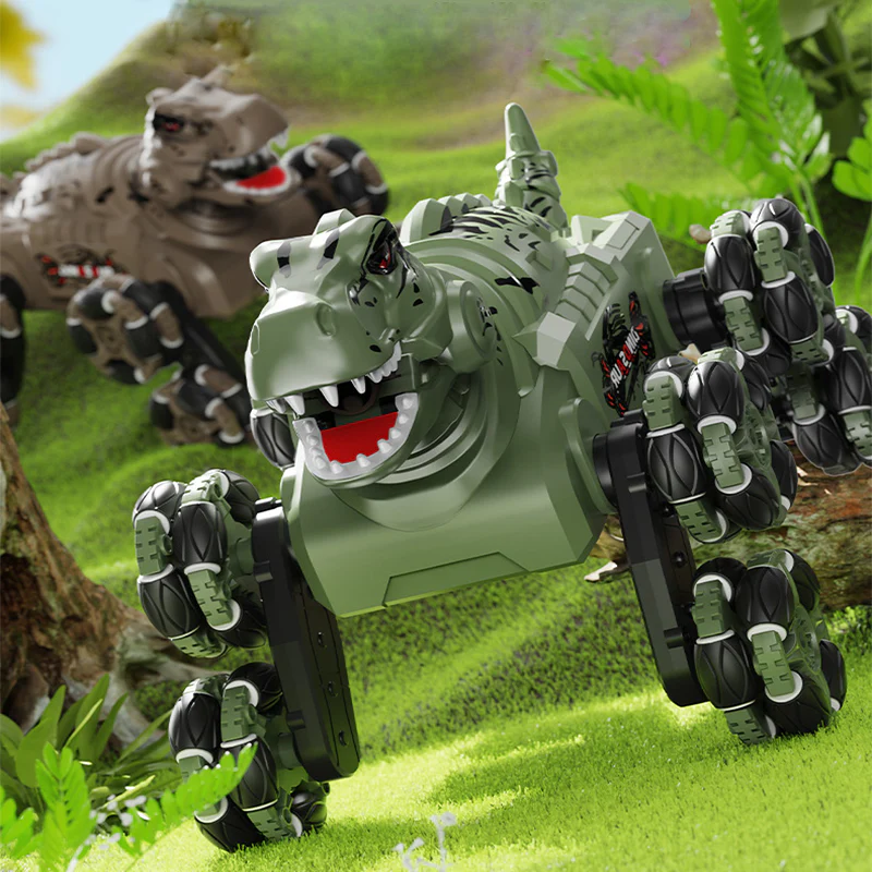 2.4G RC Stunt Car Eight-wheeled Dino Spray Deformation Car Tyrannosaurus Rex Climbing Car - Image 4