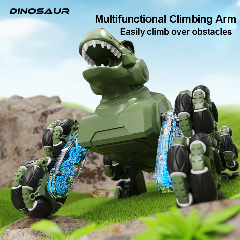 2.4G RC Stunt Car Eight-wheeled Dino Spray Deformation Car Tyrannosaurus Rex Climbing Car - Image 5