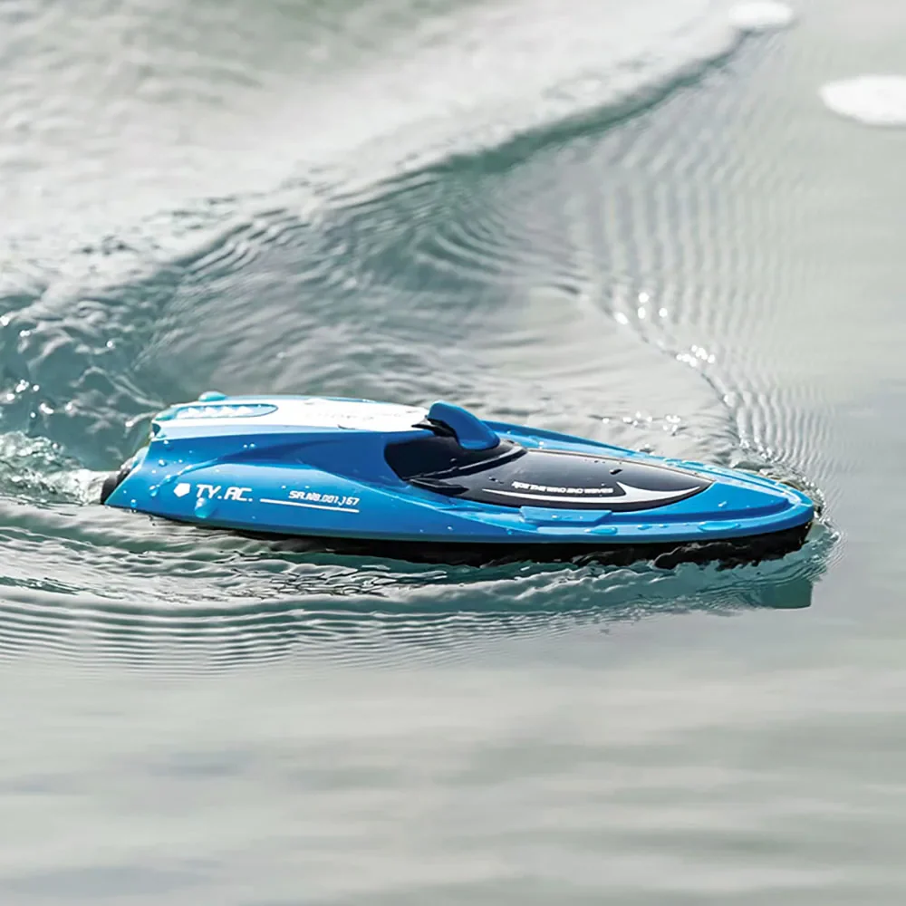 2.4G Remote Control Boat Twin Turbojet Speedboat Waterproof Racing Boat With Light For Kids - Image 10
