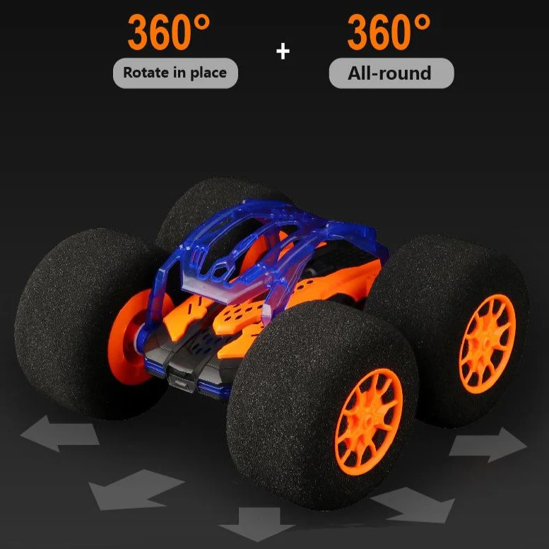 2.4G Remote Control Car Sponge Wheel 360° Rotation Rolling Stunt Vehicle RC Climbing Car - Image 3