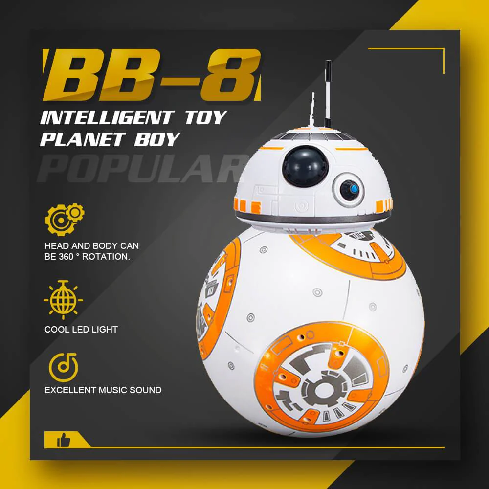 2.4G Remote Control Robot Smart Star Wars BB8 Robot With Music Sound Moveable Doll - Image 7