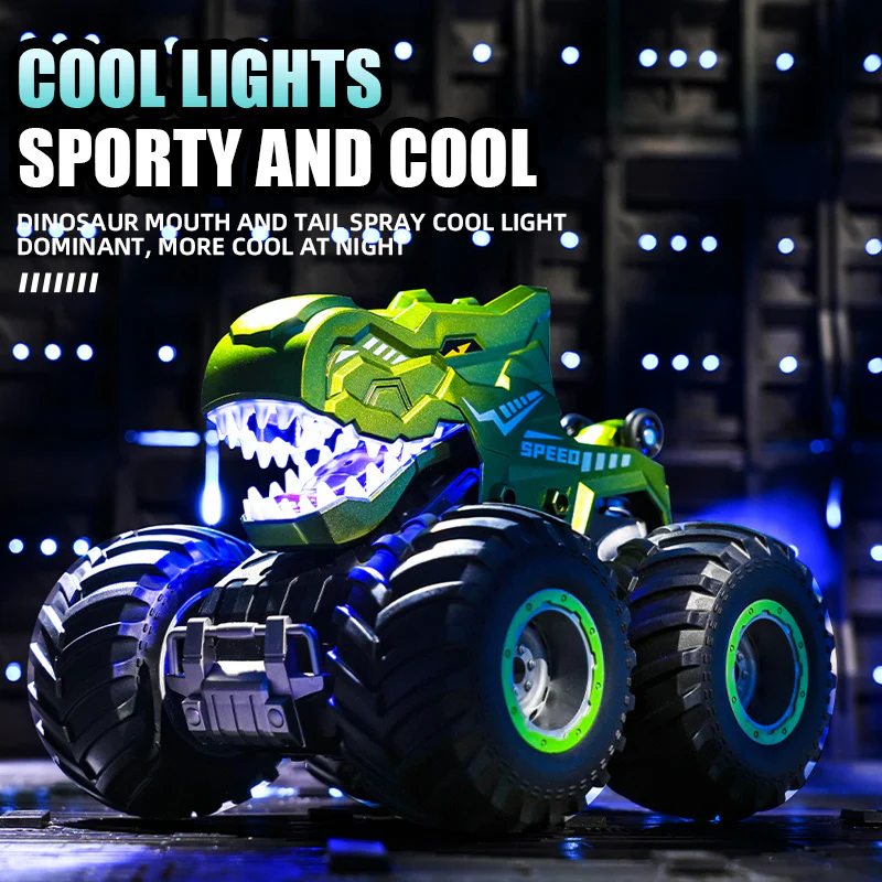 2.4Ghz Dino Remote Control Car 4WD Spray Stunt Car Climbing Off-road Car Toy - Image 9