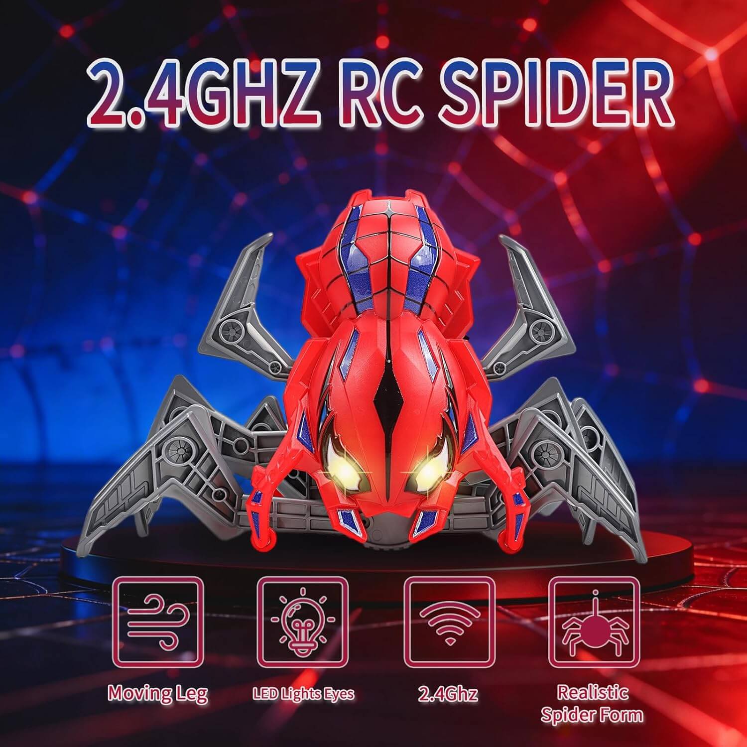 2.4GHz RC Robot Remote Control Spider Toy with 360° Rotation and Bionic Crawling for Kids - Image 3