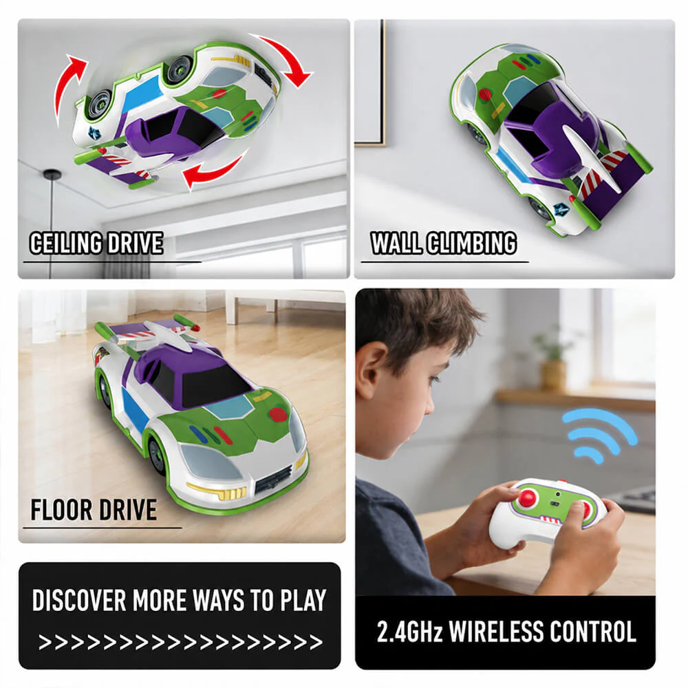 2.4GHz RC Car Wall Climbing RC Stunt Car with 360° Rotation and LED Lights For Kids 3+ - Image 6